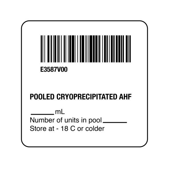 ISBT 128 Pooled Cryoprecipitated AHF 2